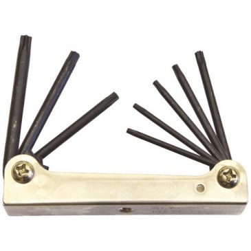 Jeu de 8 cles torx sur monture