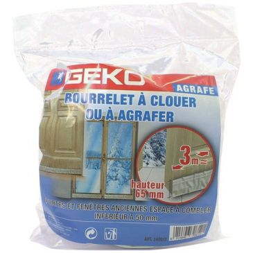Joint à clouer ou agrafer - 65 mm x 3 m - blanc