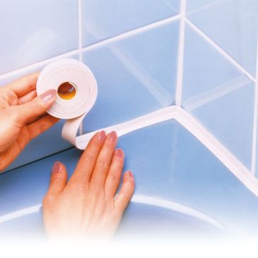 Joint d'étanchéité préformé salle de bains 3mx30mm blanc