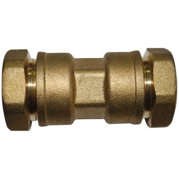 Jonction égale pour tuyau de D25 - 45 mm - laiton