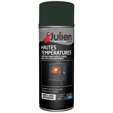 Bombe peinture Haute Température 400 ml - Gris Fonte Mat
