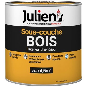 Peinture sous-couche Bois 0,5 L Mat - Blanc