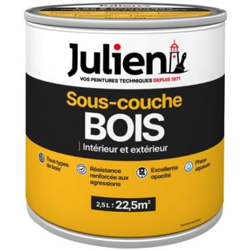 Peinture sous-couche Bois 2,5 L Mat - Blanc