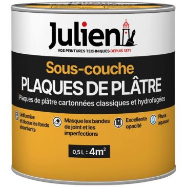 Julien s/couche j6 plaque platre 0.5l