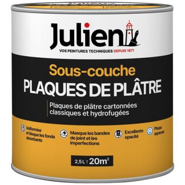 Peinture sous-couche Plaques de plâtre 2,5 L Mat - Blanc
