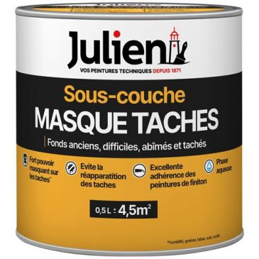 Peinture sous-couche Masque taches  0,5 L Mat - Blanc