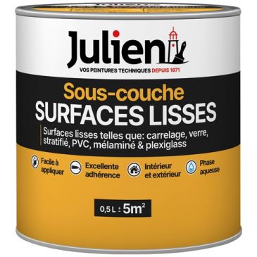 Peinture sous-couche Surfaces lisses 0,5 L Mat - Blanc