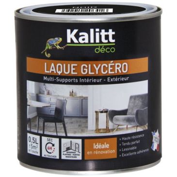 Kalitt laque glycéro brillant noir ral9005 0.5l
