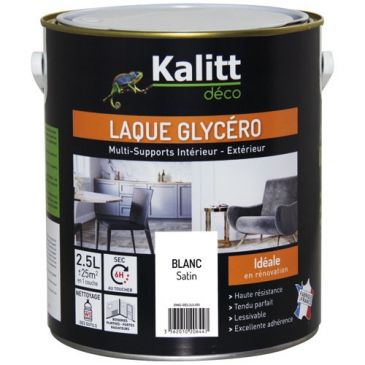 Kalitt laque glycéro satin blanc 2.5l