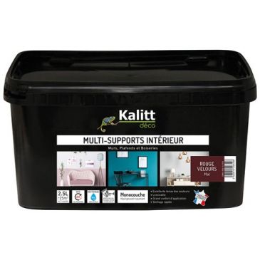Peinture multi-supports 2,5 L Acrylique Mat - Rouge Velours