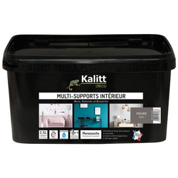 Peinture multi-supports 2,5 L Acrylique Satin - Poivre