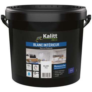 Kalitt mur et plafond monocouche acrylique blanc mat 10 L