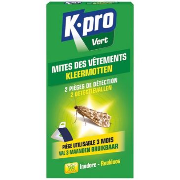 Piège à mites des vêtements - détecte les mites - utilisable 3 mois - lot d