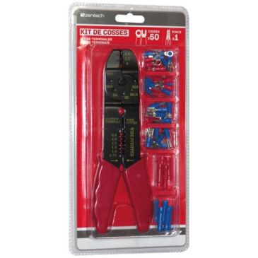 Pince à dénuder et kit 50 cosses en coffret