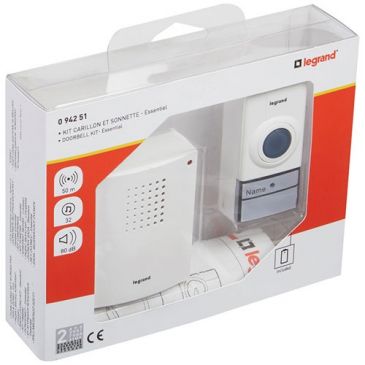 Kit carillon radio sans fil Essentiel blanc