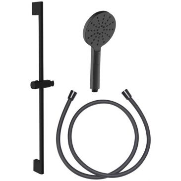 Kit de douche 3 jets anticalcaire entraxe 650 noir mat