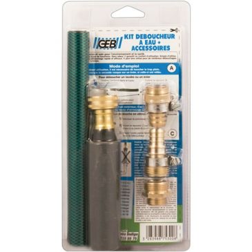 Kit déboucheur à eau petite taille Ø32-40mm +accessoire