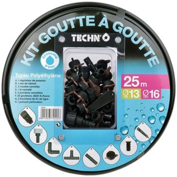 Kit goutte à goutte d.13x16mm 25m