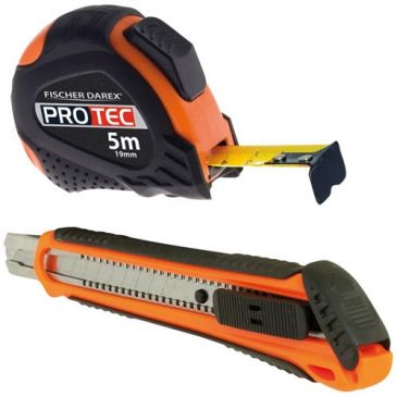 Kit mètre ruban 5m et cutter 18mm cross marketing