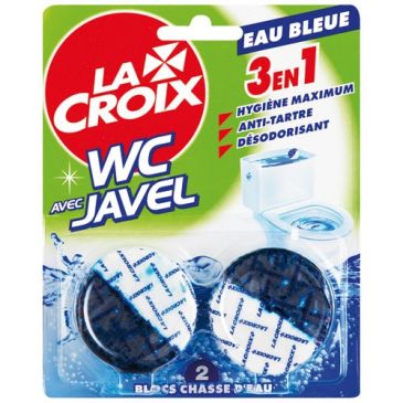 Lacroix wc bloc chasse eau bleue 2x48g