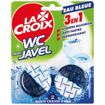 Bloc WC - chasse d'eau - 3 en 1 - lot de 2