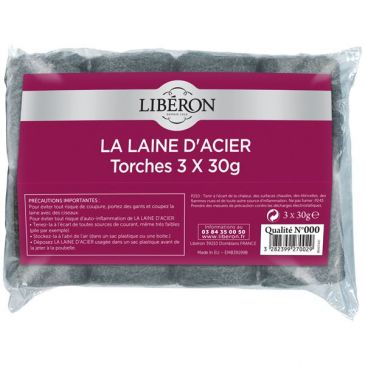Laine d'acier n° 000 sachet 3 x 30 g 
