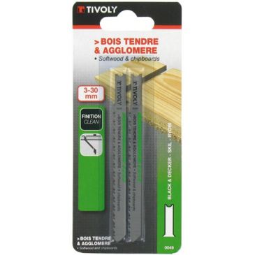 Lame de scie sauteuse - Essential - spécial bois - fixation en U - L : 100 