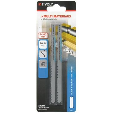 Lame de scie sauteuse - Technic - multimatérieaux - fixation en U - L : 132