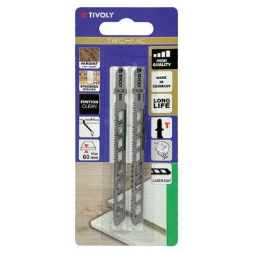 Lame de scie sauteuse - Technic - laser caut - spécial bois mélaminé - fixa