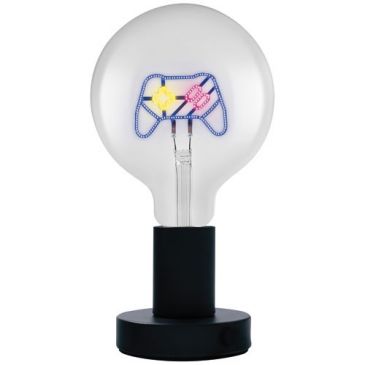 Lampe à poser e27 avec ampoule a message manette 1.2w