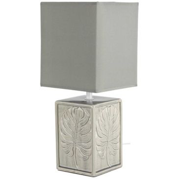 Lampe ceramique Floréal gris l15 h36