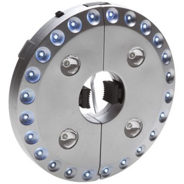 Lampe tente / parasol 28 led abs gris 16cm