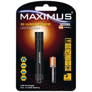 Lampe torche 20 lumens 0.5w maximus