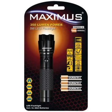Lampe torche alu soft-touch 350lm 5w reglable Maximus