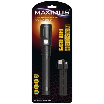 Lampe torche maximus rechargeable 1200lumens 13w ip44