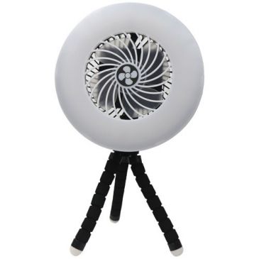 Lampe ventilateur de camping 4 w 200 lm blanc gris