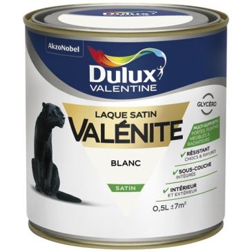 Laque glycéro Satin 500 ml Valénite - Blanc