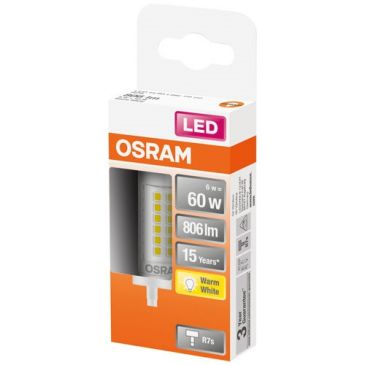 LED crayon slim R7S 78mm 6W chd bte 1