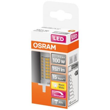 Led crayon variable 78mm 11.5w r7s chaud boite de 1