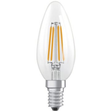Led flamme clair filament e14 3.4w 470lm chaud