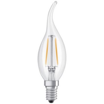 Led flamme coup de vent filament e14 1.8w 250 lumens chaud