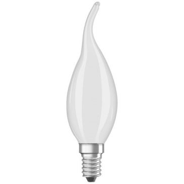 Led flamme coup vent verre dépoli variable e14 3.4 w chaud