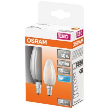Led flamme verre dépoli 4w e14 froid boite 2
