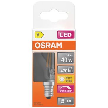 Led sphere clair filament variable e14 3.4w chaud