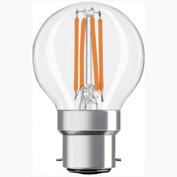 Led sphérique clair fil. 3.4w b22 250lm 2700k chaud x1