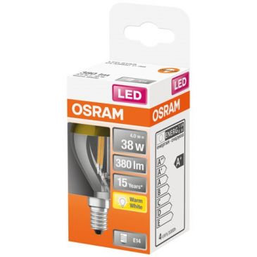 Led sphérique clair filament mirror or 4w e14 chaud boite d
