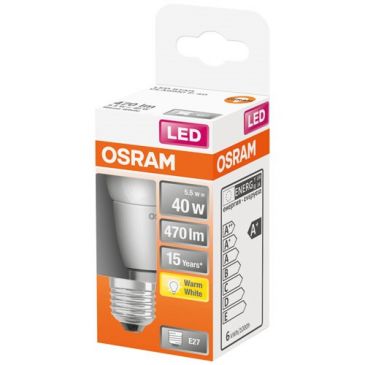 Led sphérique dépolie + radiateur 5w e27 chaud boite 1