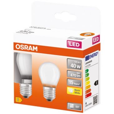 Led sphérique verre dépoli 4w e27 chaud boite 2