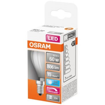 Led sphérique verre dépoli variable 6.5w e14 froid boite 1