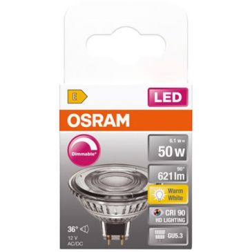 Led spot mr16 36  verre variable gu5 6.1w